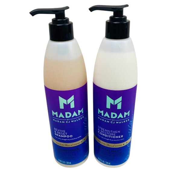 Madam by Madam C.J. Walker REVIVE & RESET Shampoo + Conditioner ~ 12 fl oz Ea. - Picture 1 of 1